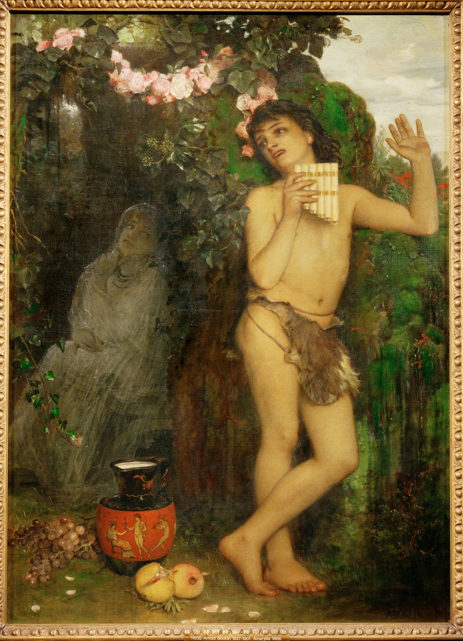 Die Klage des Schaefers - La queja del pastor ... (pintura sobre lienzo) de Arnold Böcklin