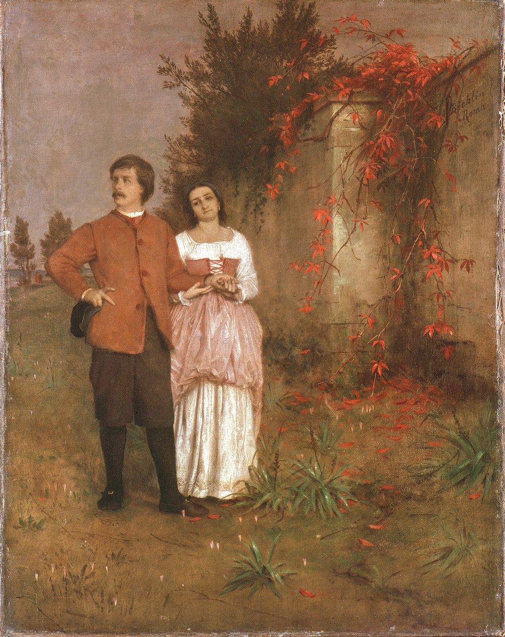 Arnold Böcklin con su esposa de Arnold Böcklin
