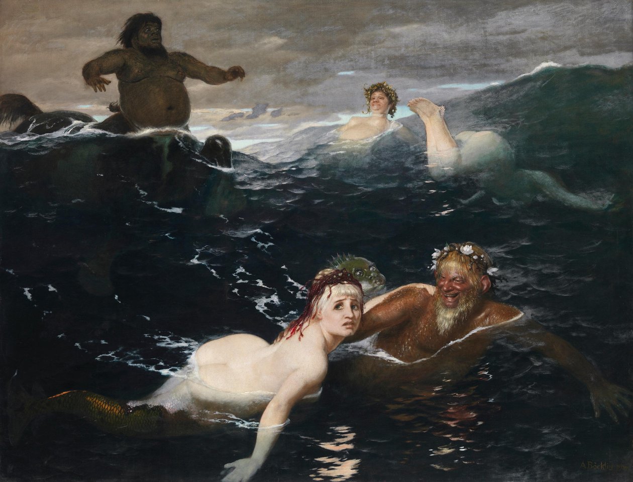 En el juego de las olas de Arnold Böcklin