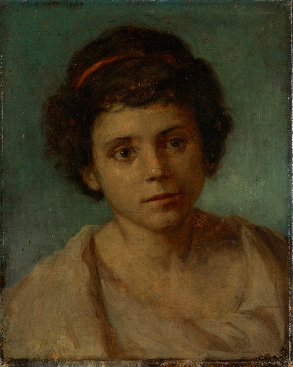 Cabeza de joven: según el Sr. Hanfstaengl y el Dr. Röthel, se trata de una atribución errónea; autor desconocido (Múnich), siglo XIX. de Arnold Böcklin
