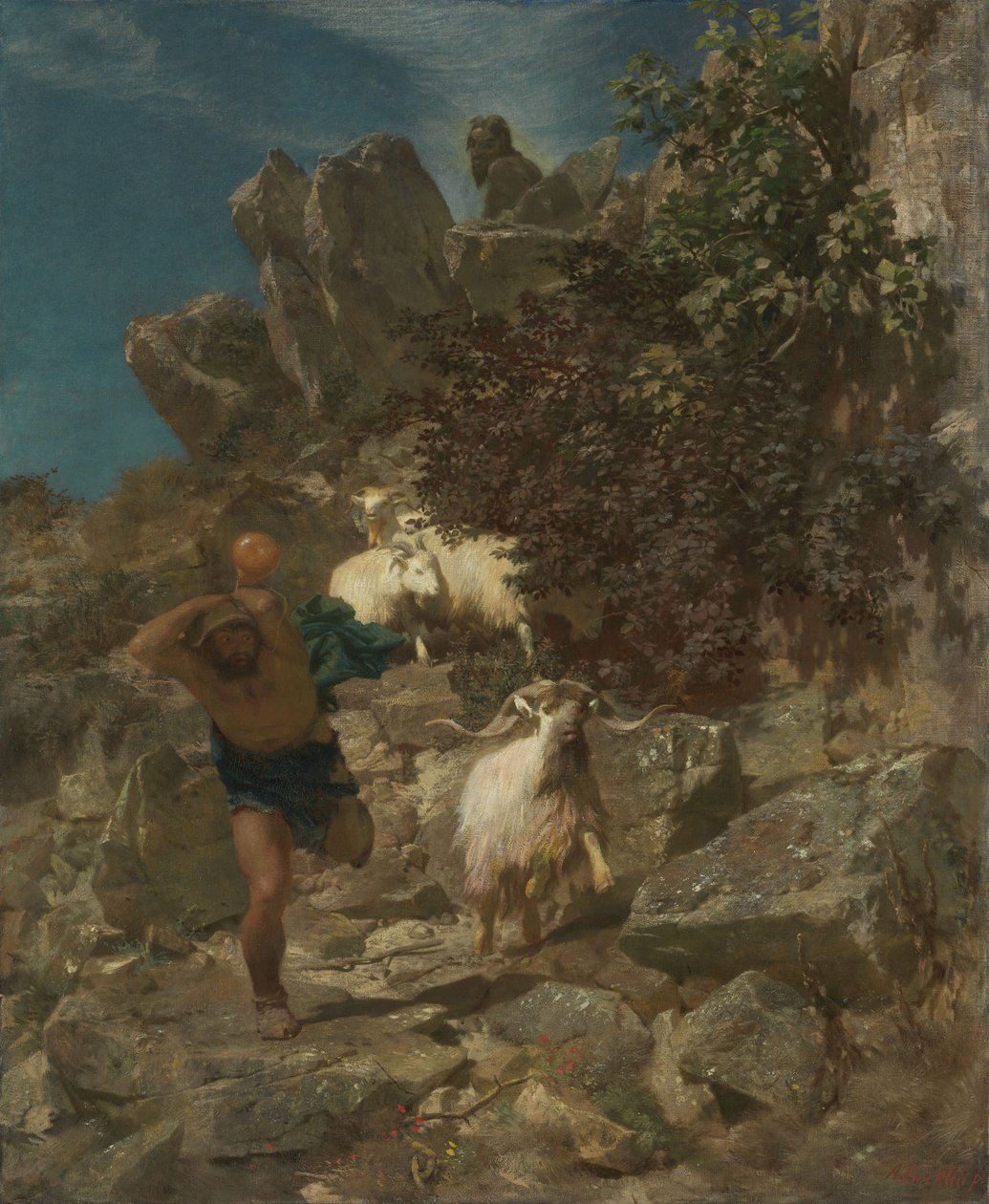 Pan aterroriza a un pastor de Arnold Böcklin