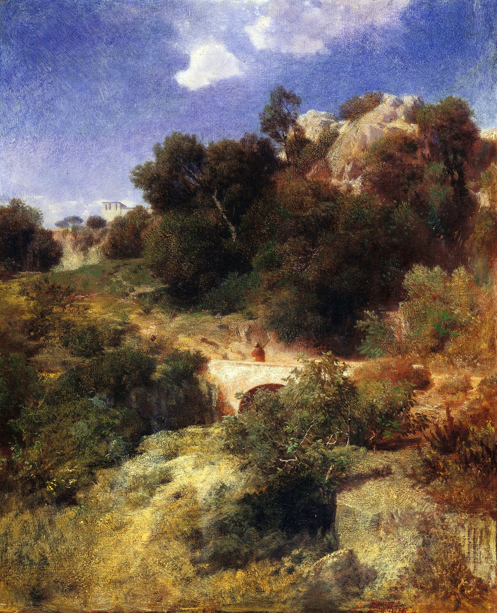 Paisaje romano de Arnold Böcklin