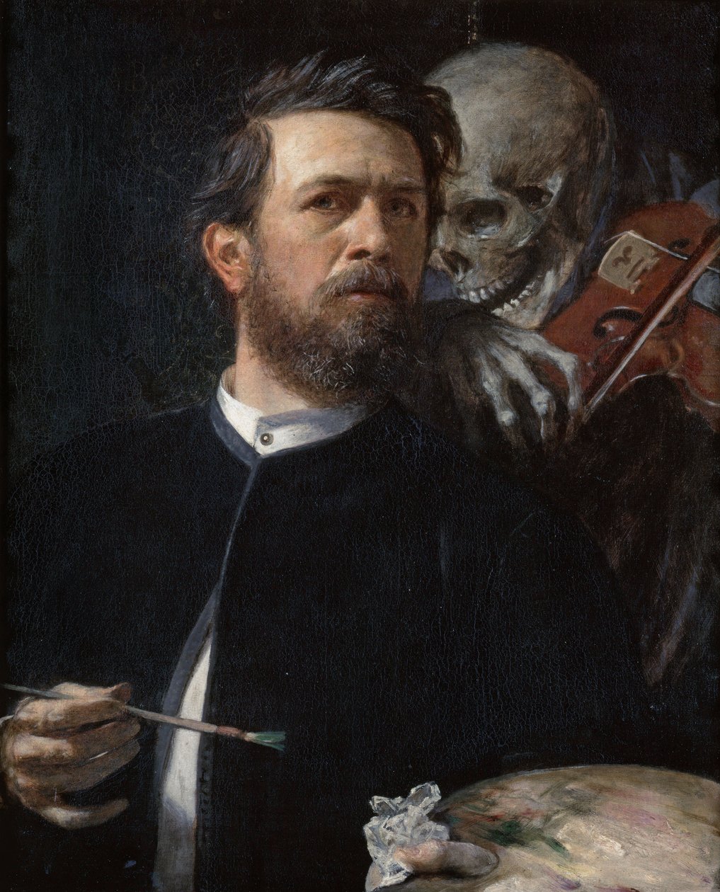 Autorretrato con la Muerte tocando el violín de Arnold Böcklin