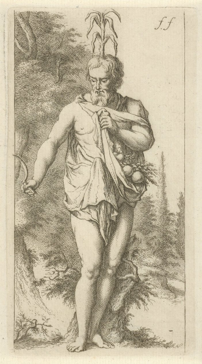 Príapo Escena de estatuas de pecado abiertas al servicio de pintores, estatutarios, etc. (título de la serie) de Arnold Houbraken