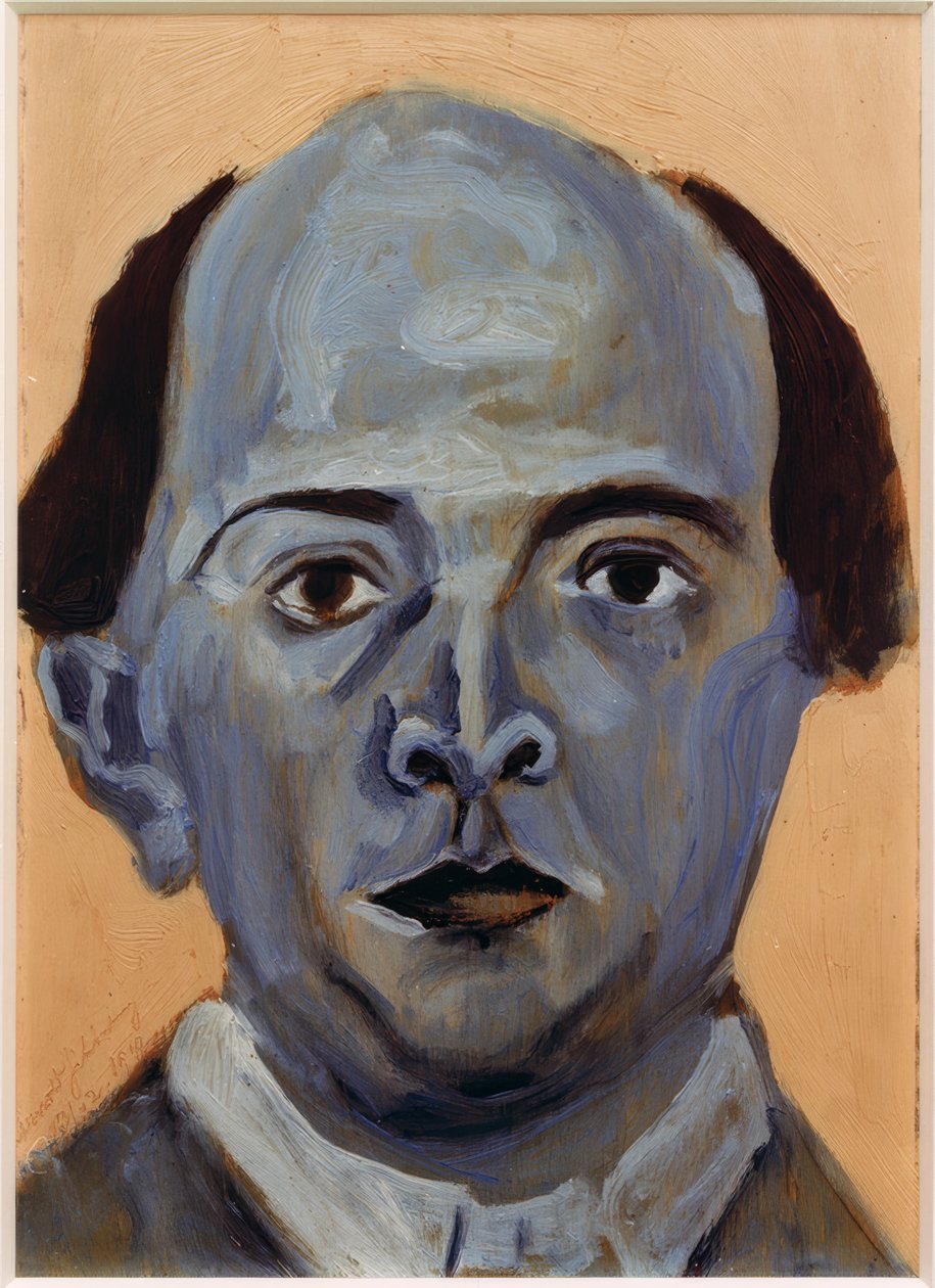 Autorretrato azul de Arnold Schönberg