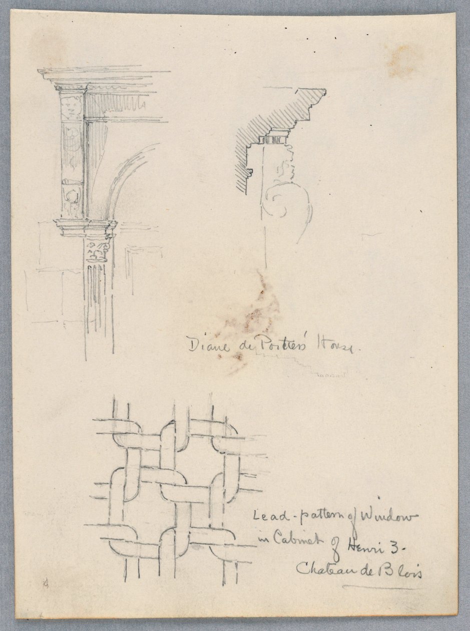 Detalles arquitectónicos de la casa de Diane de Poitiers de Arnold William Brunner