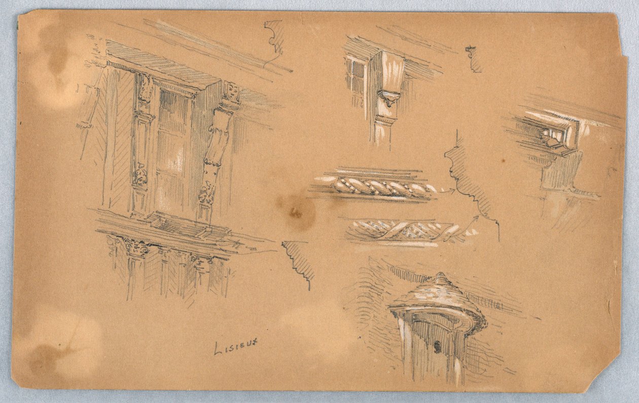 Detalles arquitectónicos en Lisieux de Arnold William Brunner