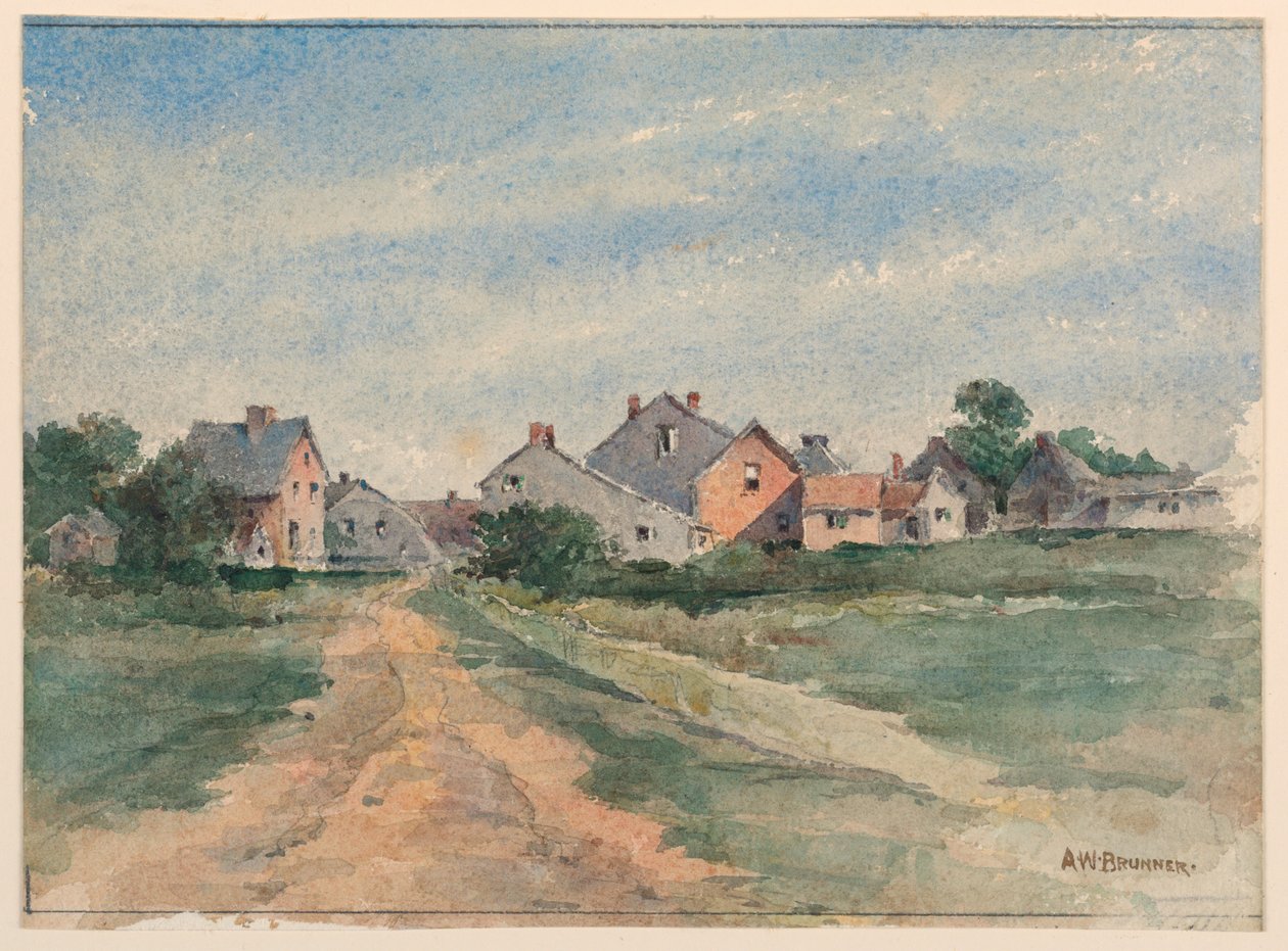 Paisaje con Casas de Arnold William Brunner