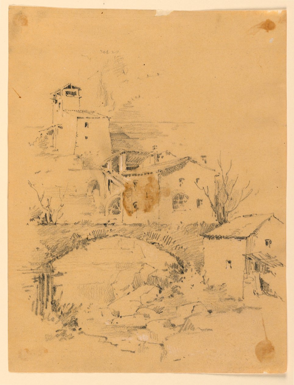Molino sobre un arroyo de Arnold William Brunner