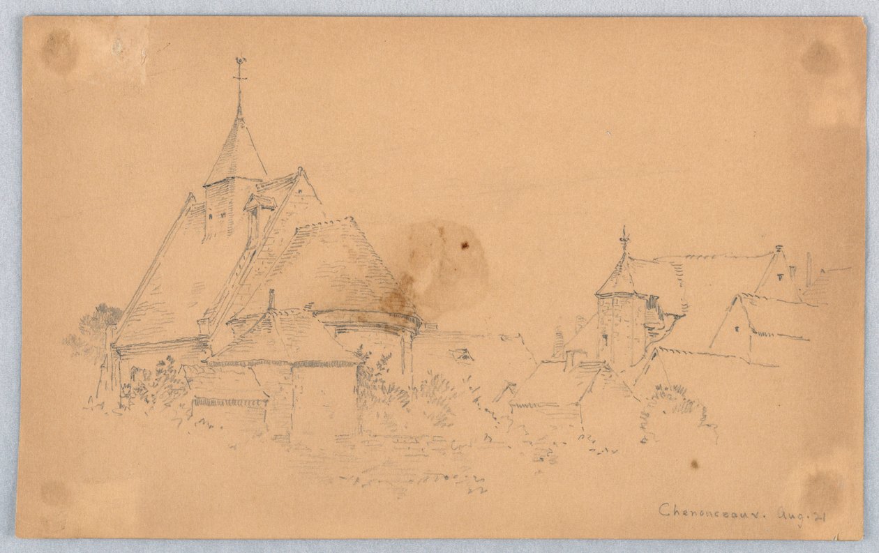 Boceto de Chenonceaux de Arnold William Brunner