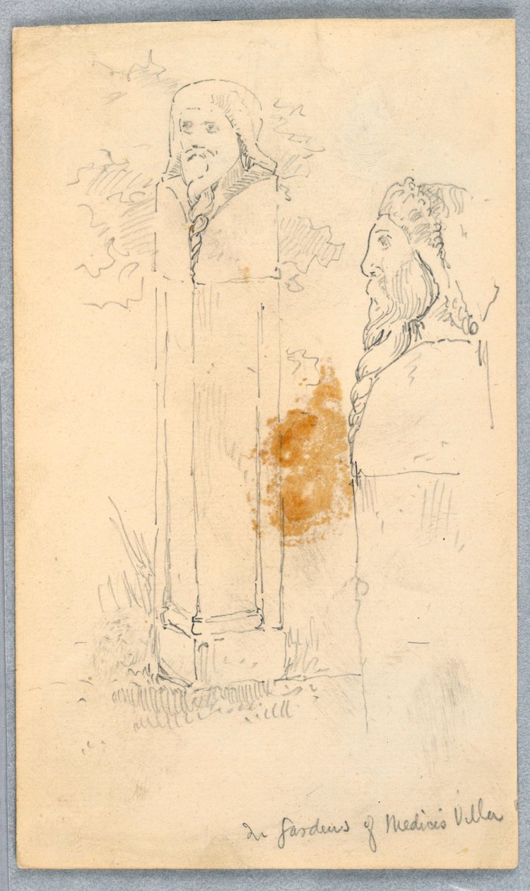 Bocetos de Bustos de Piedra de Arnold William Brunner
