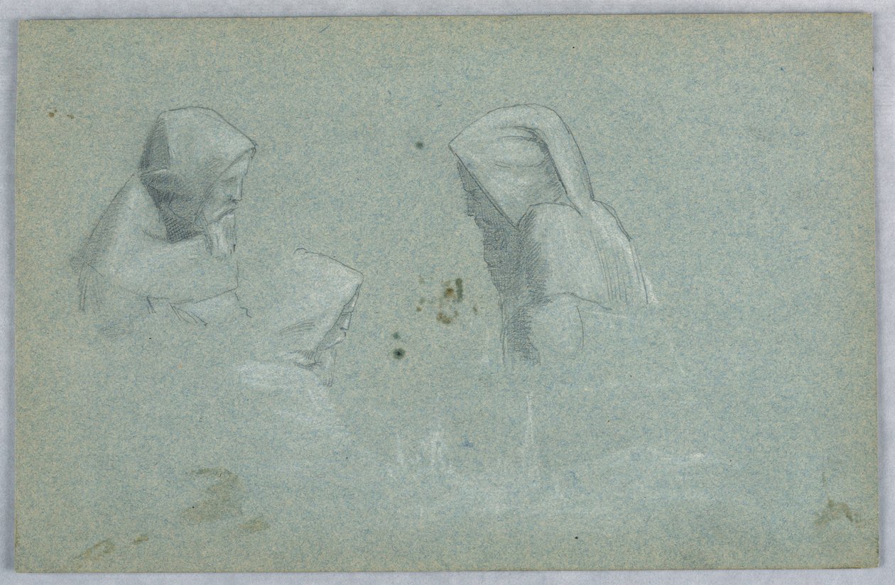 Tres estudios de hombre en hábito de Arnold William Brunner