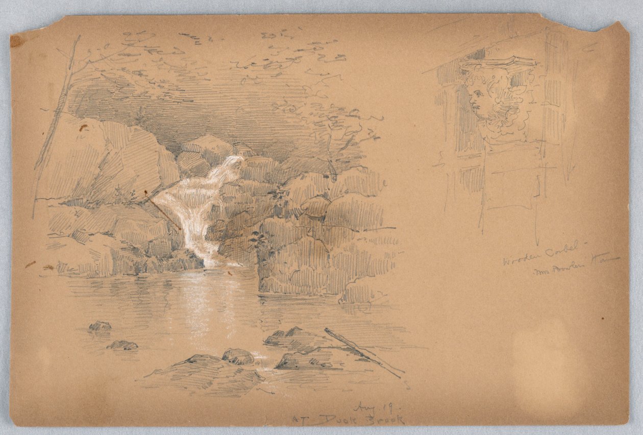 Dos Bocetos, Ménsula y Cascada de Arnold William Brunner