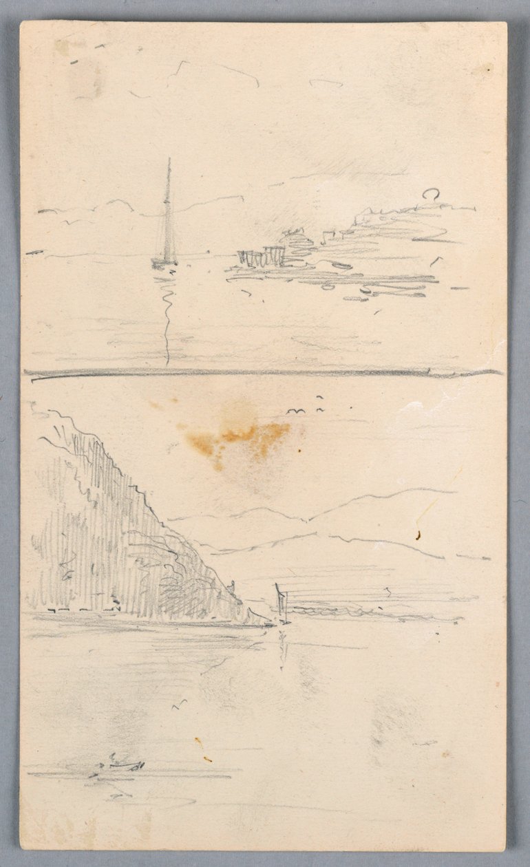Dos bocetos de crestas de Arnold William Brunner