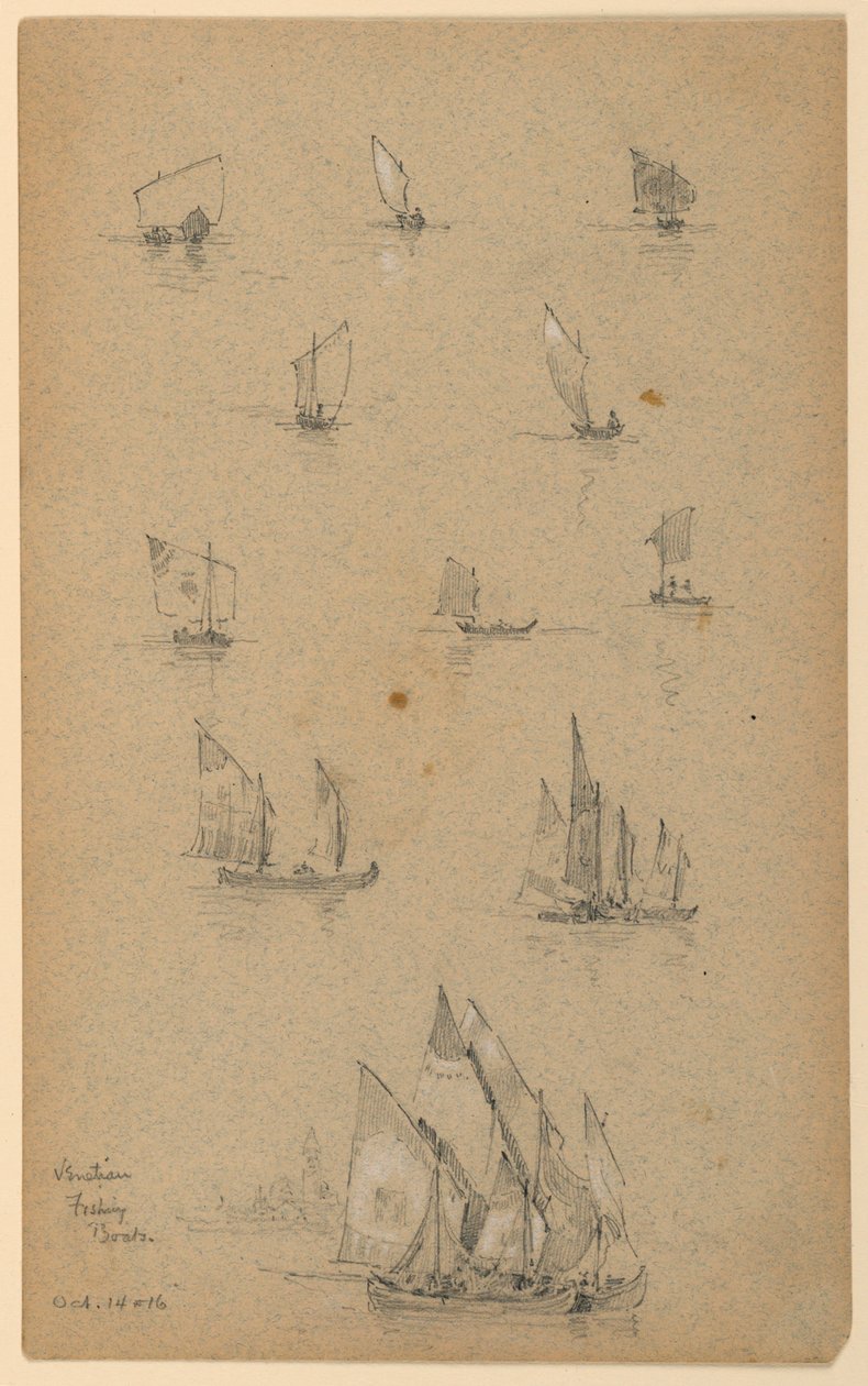 Barcos de pesca venecianos de Arnold William Brunner