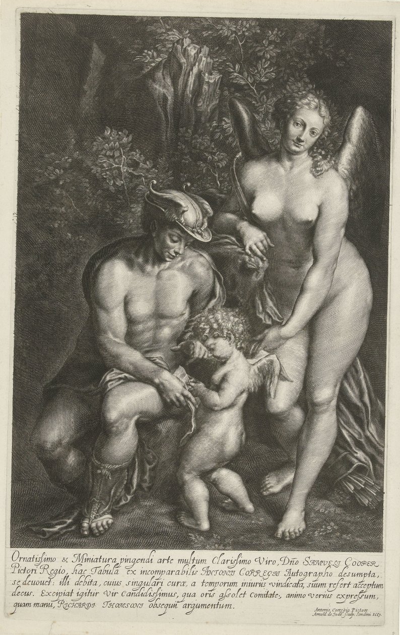 Mercurio y Venus enseñan amor de Arnold de Jode