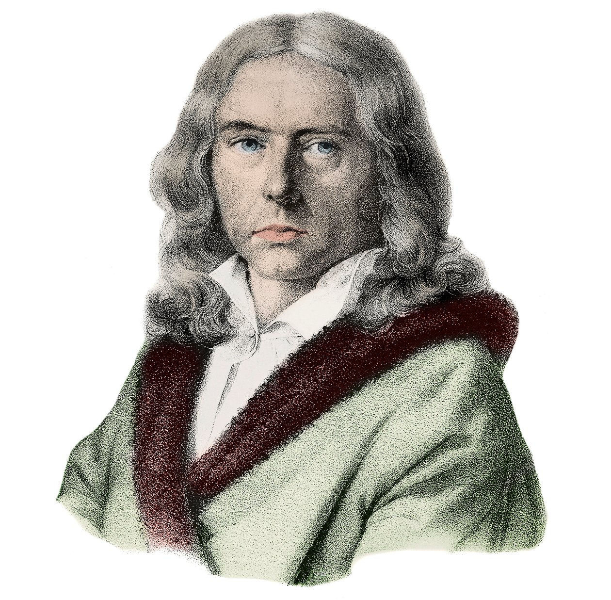 Retrato de Adelbert de Chamisso - Retrato de Adelbert von Chamisso (1781-1838), escritor alemán de Arnold van Westerhout