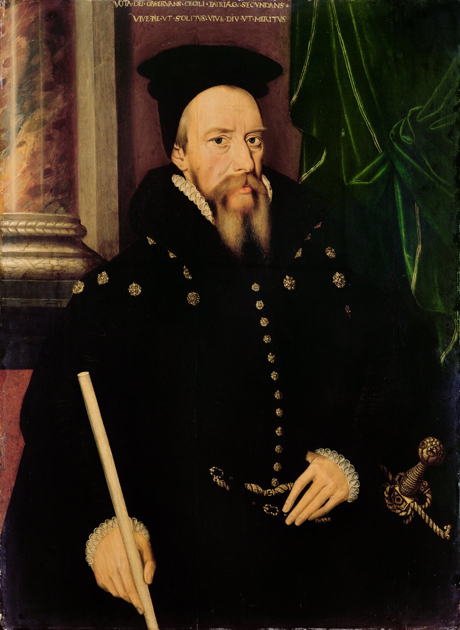 Retrato de William Cecil, 1er Barón Burghley (1520-98) Lord Alto Tesorero de Arnold von Brounckhorst