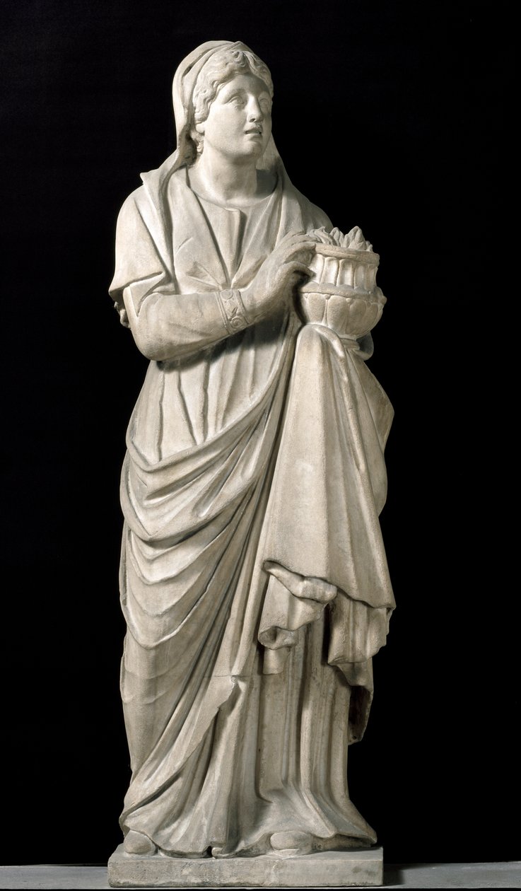 Santa Reparata, de la fachada original. Escultura de mármol de Arnolfo di Cambio