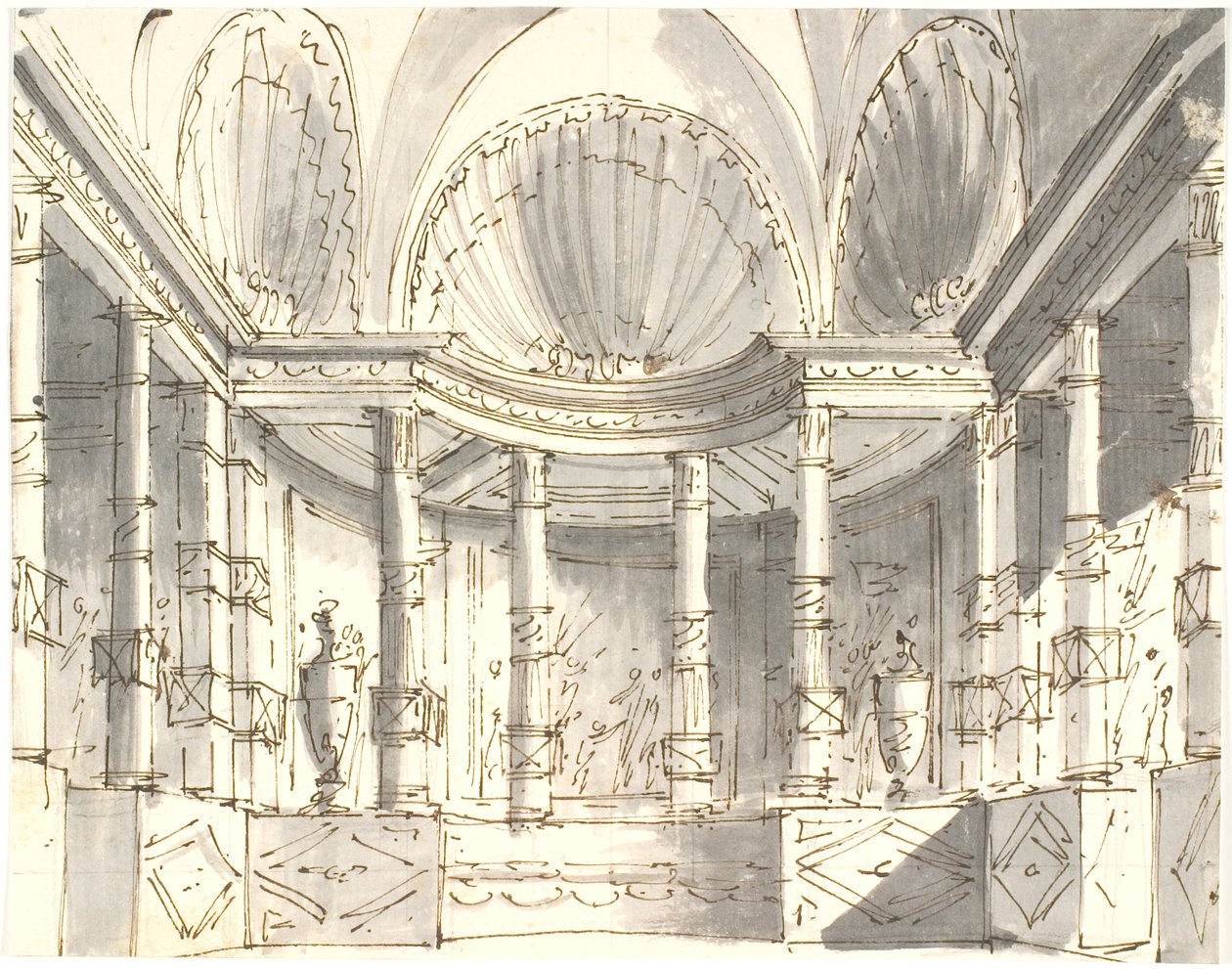 Interior con columnas de Aron Wallick