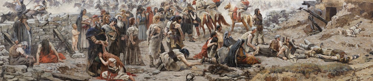 Llegada de los húngaros (Panorama de Feszty), (detalle) de Arpad Feszty