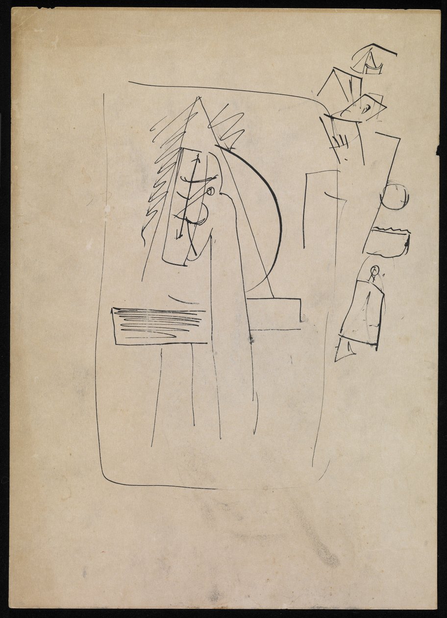 Sin título (pluma y tinta sobre papel) de Arshile Gorky