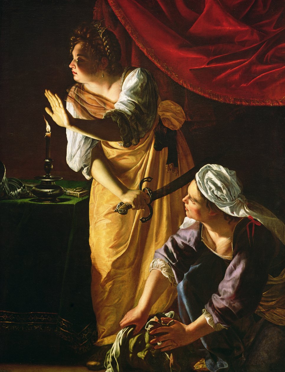 Judith y su Criada con la Cabeza de Holofernes, c.1625 de Artemisia Gentileschi