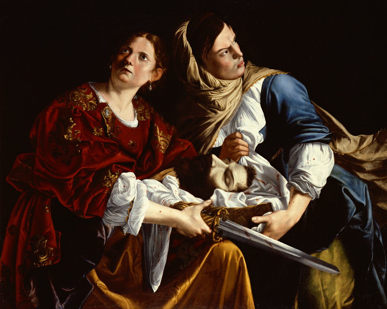 Judith y su criada con la cabeza de Holofernes (óleo sobre lienzo) de Artemisia Gentileschi