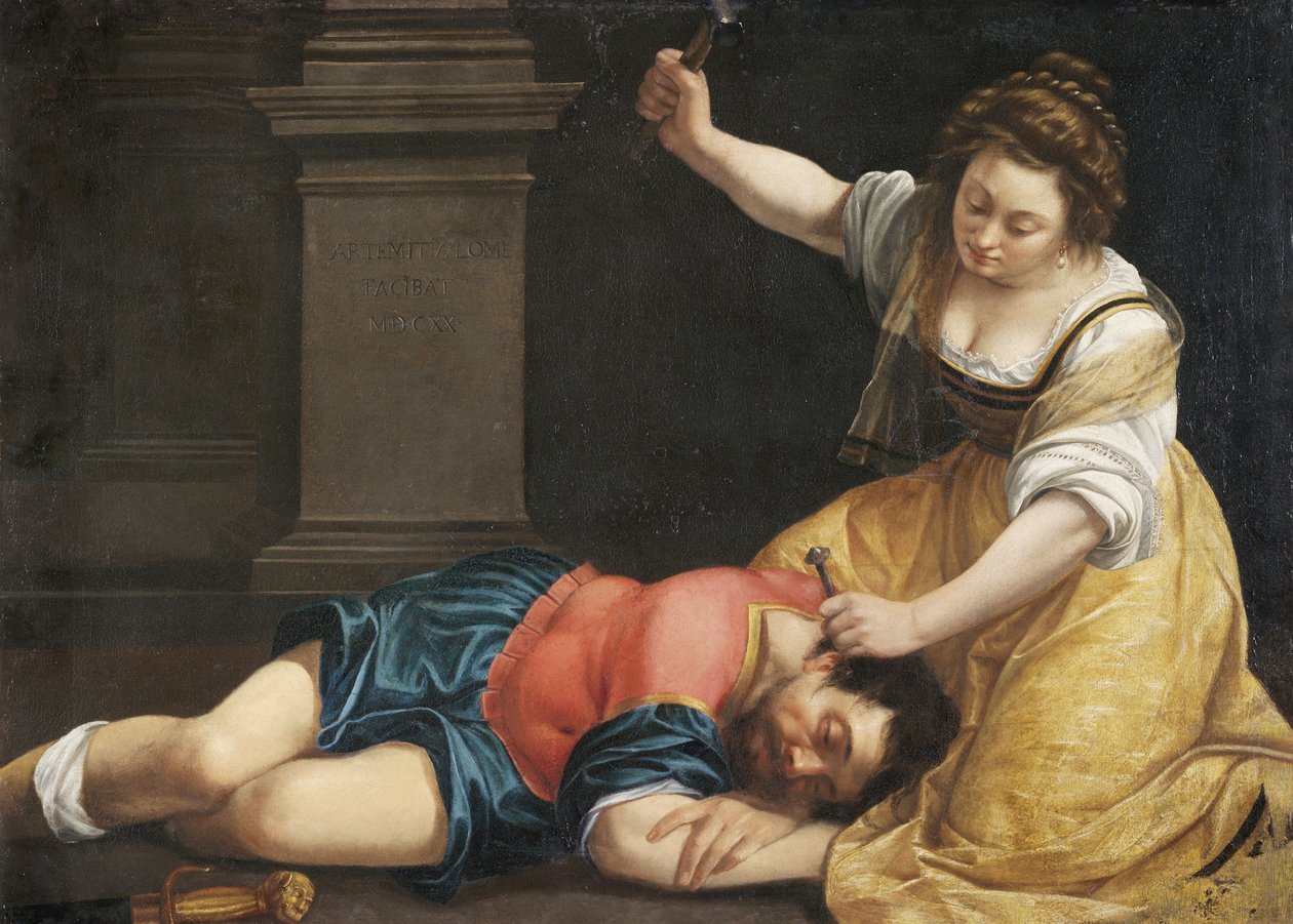 Yael matando a Sísara - Jael y Sísara de Artemisia Gentileschi