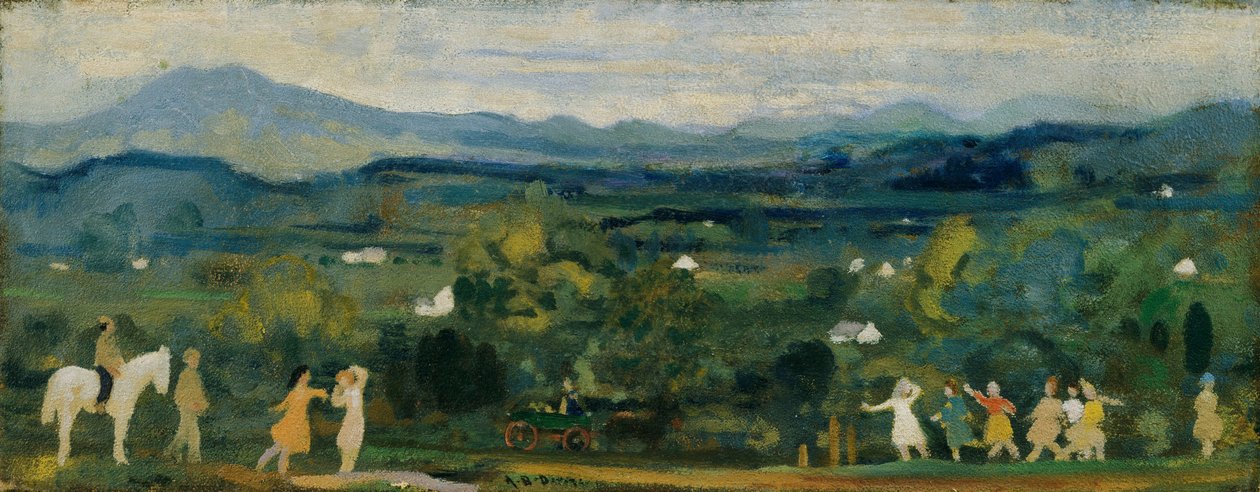 El Nacimiento del Verde de Arthur Bowen Davies