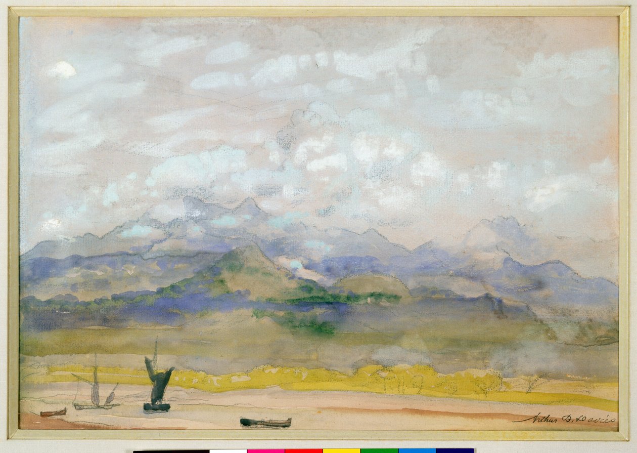 Un paisaje romántico de Arthur Bowen Davies