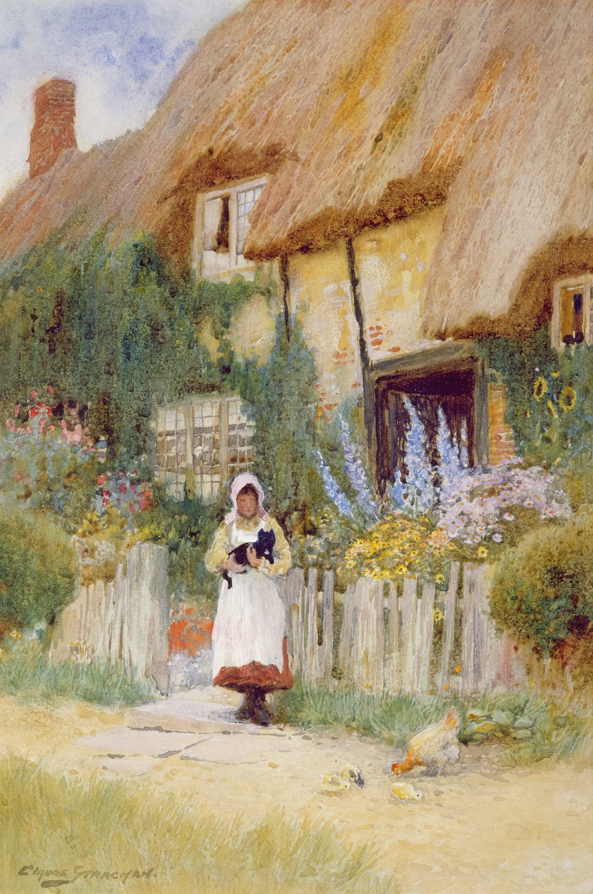 Por la puerta de la cabaña de Arthur Claude Strachan