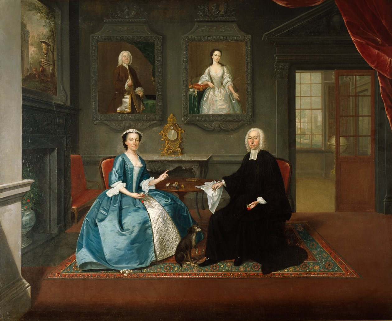 Reverendo Streynsham Master y su esposa, Margaret de Croston, Lancashire, 1743-44 de Arthur Devis