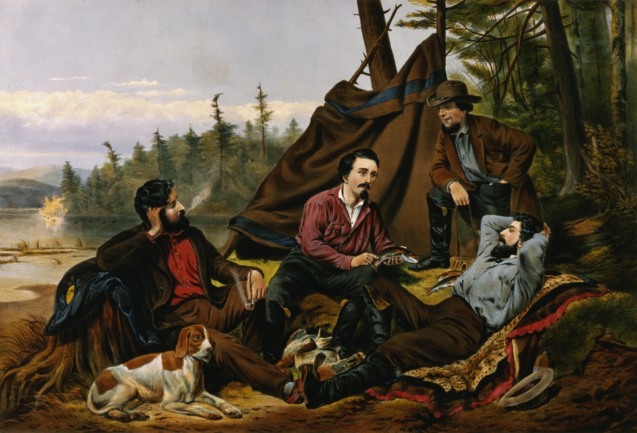 Acampando en el bosque, 