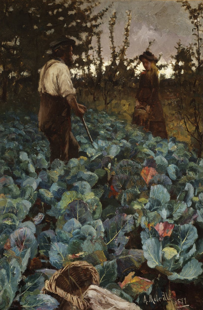 Un jardín de coles de Arthur Melville