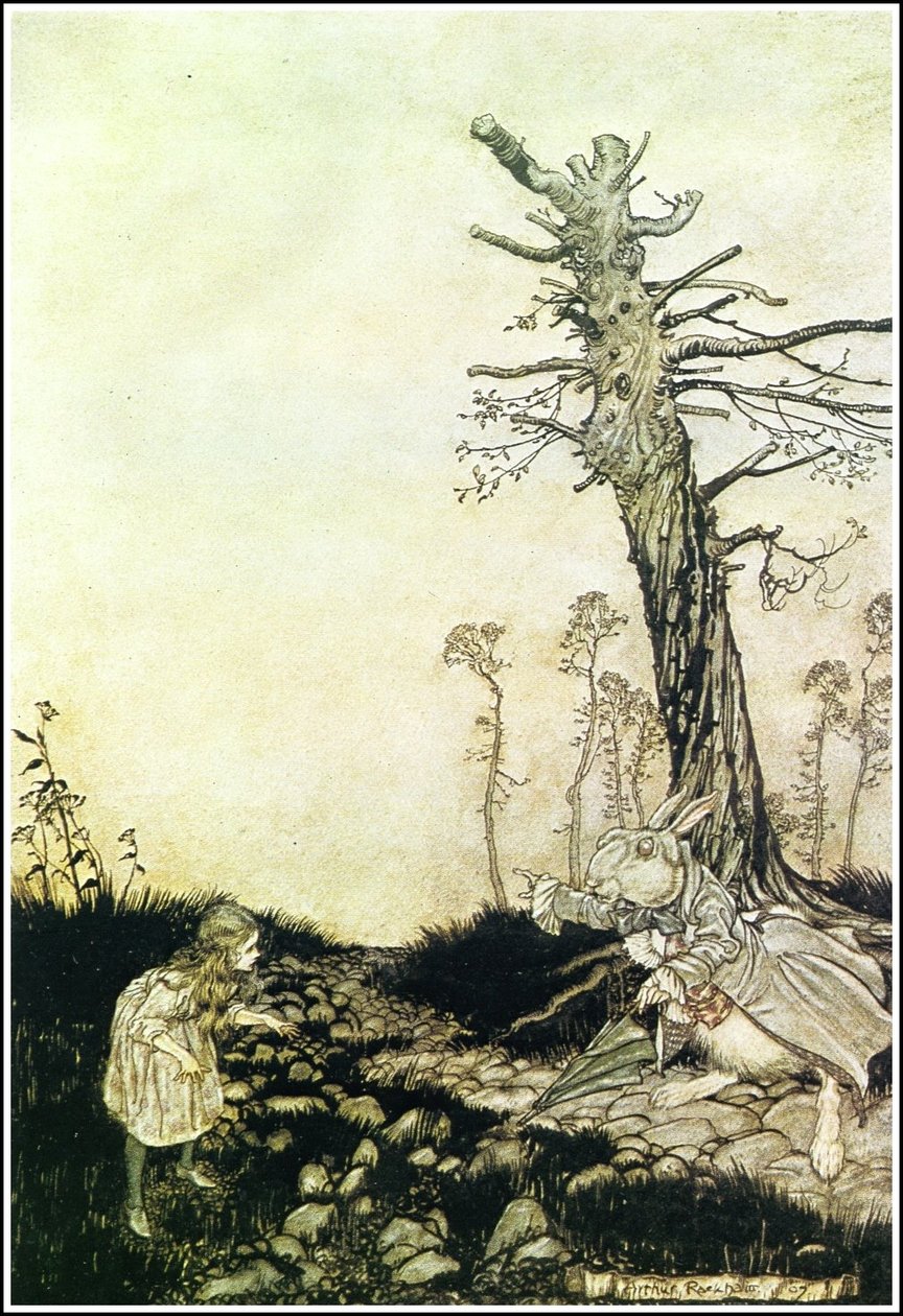 Las aventuras de Alicia en el país de las maravillas - ¿Por qué Mary Ann, qué haces aquí? de Arthur Rackham