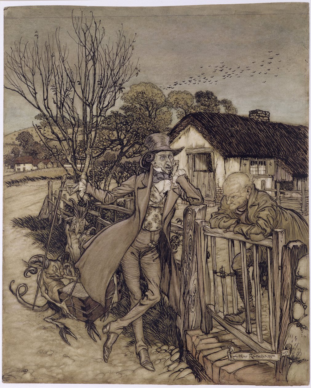 Un Trato con el Diablo, 1907 de Arthur Rackham