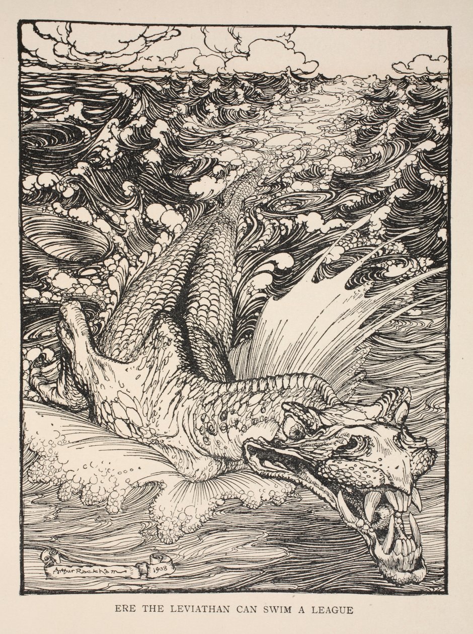 Antes de que el Leviatán pueda nadar una legua, ilustración de 