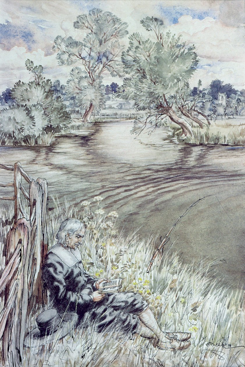 Izaak Walton recostado contra una Valla, de 