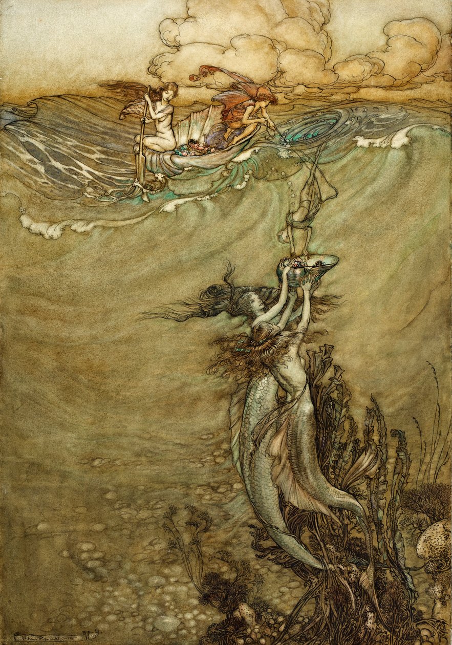 Joyas del Fondo del Mar, 1909 de Arthur Rackham