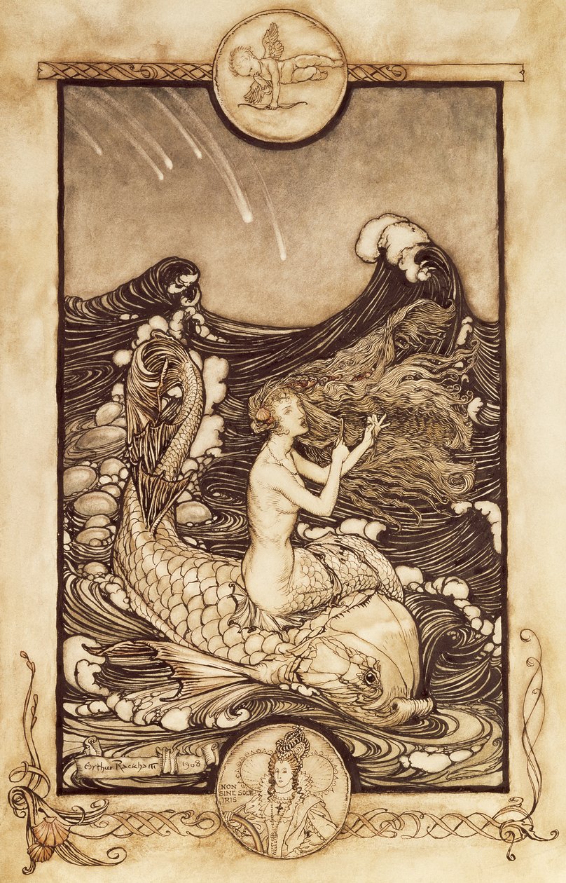 Sirena y delfín de 