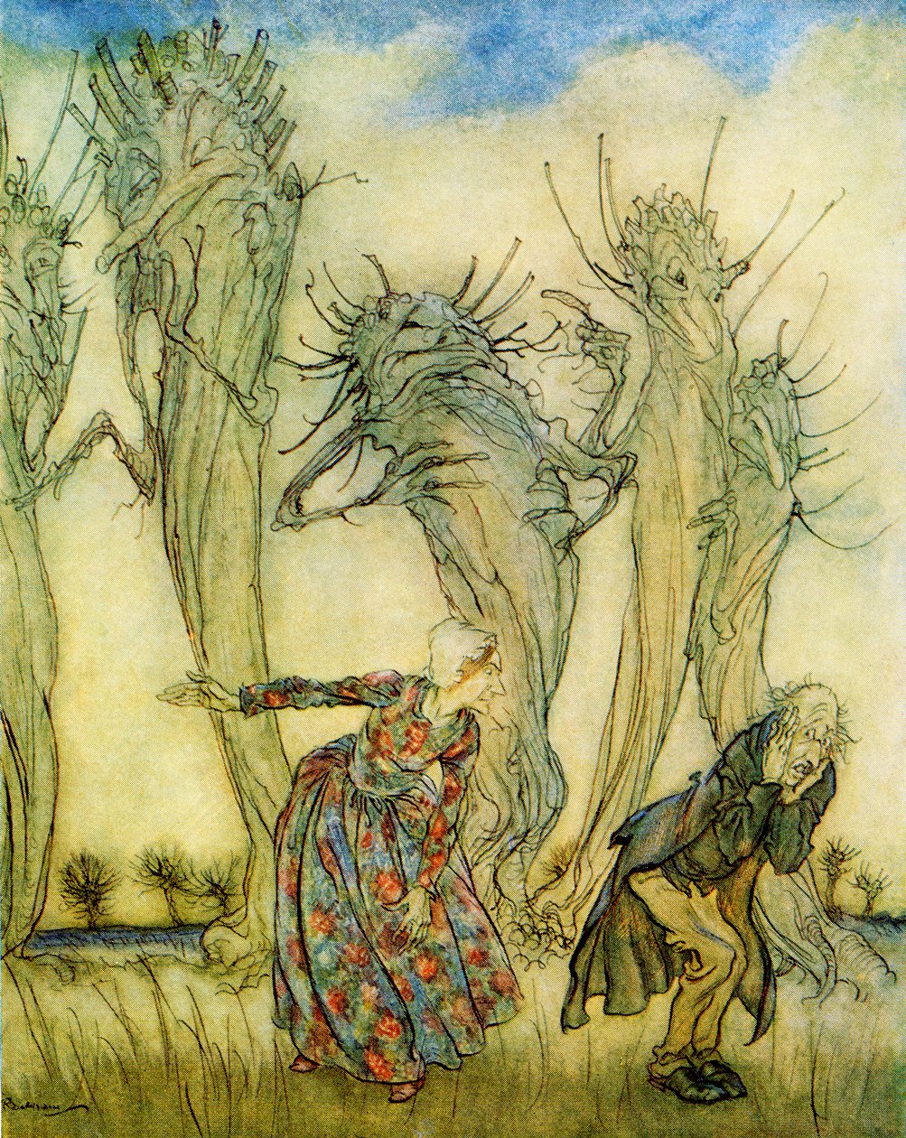 El señor y la señora Vinagre, de Cuentos de hadas ingleses recontados por F.A. Steel, 1927 de Arthur Rackham