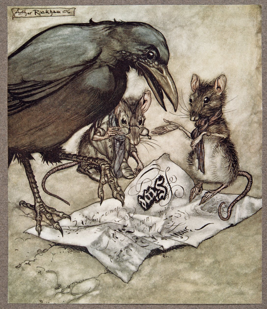¡Absurdo! gritó Solomon enfurecido, de Peter Pan en los jardines de Kensington de J. M. Barrie (1860 - 1937), pub. 1906 de Arthur Rackham