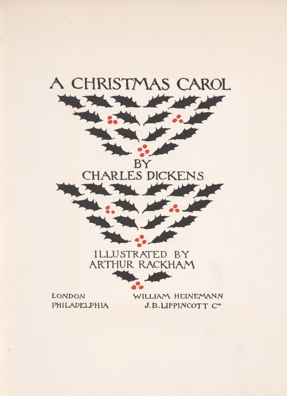 Página de título - Un cuento de Navidad, 1915 de Arthur Rackham