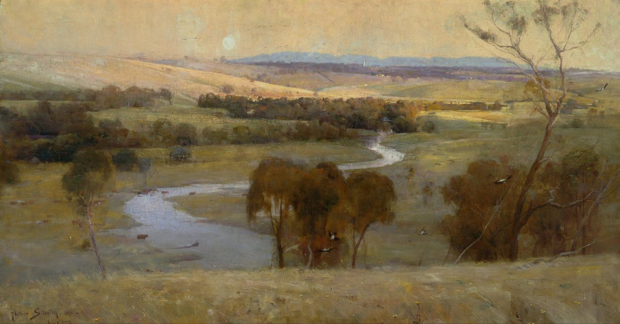 Aún fluye el arroyo, y seguirá fluyendo para siempre de Arthur Streeton
