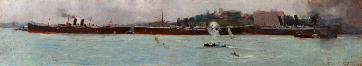Los tres transatlánticos, Circular Quay de Arthur Streeton