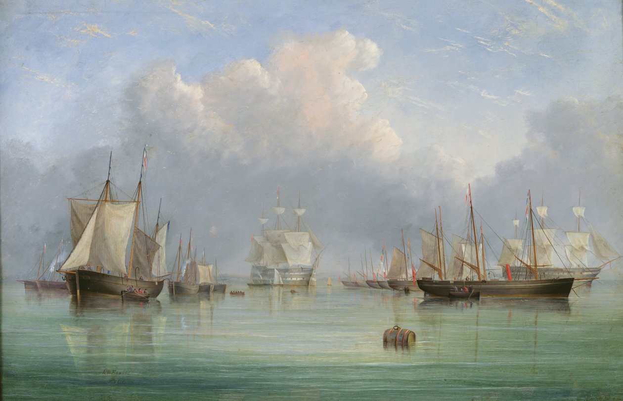 Barcos frente a Ryde de Arthur Wellington Fowles