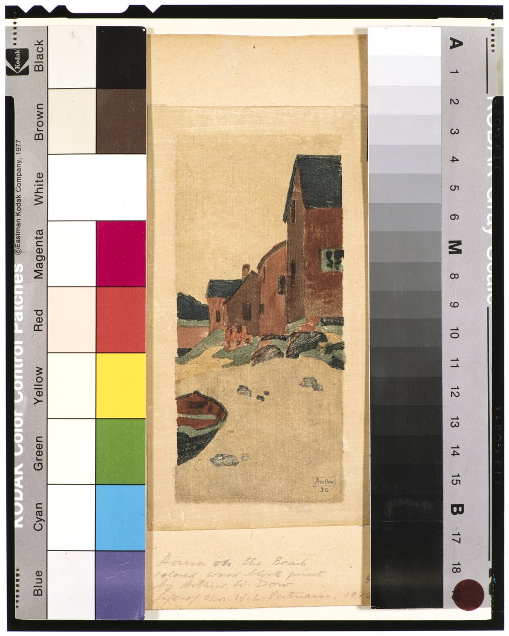 Un día gris (casas en una playa), c.1895 de Arthur Wesley Dow