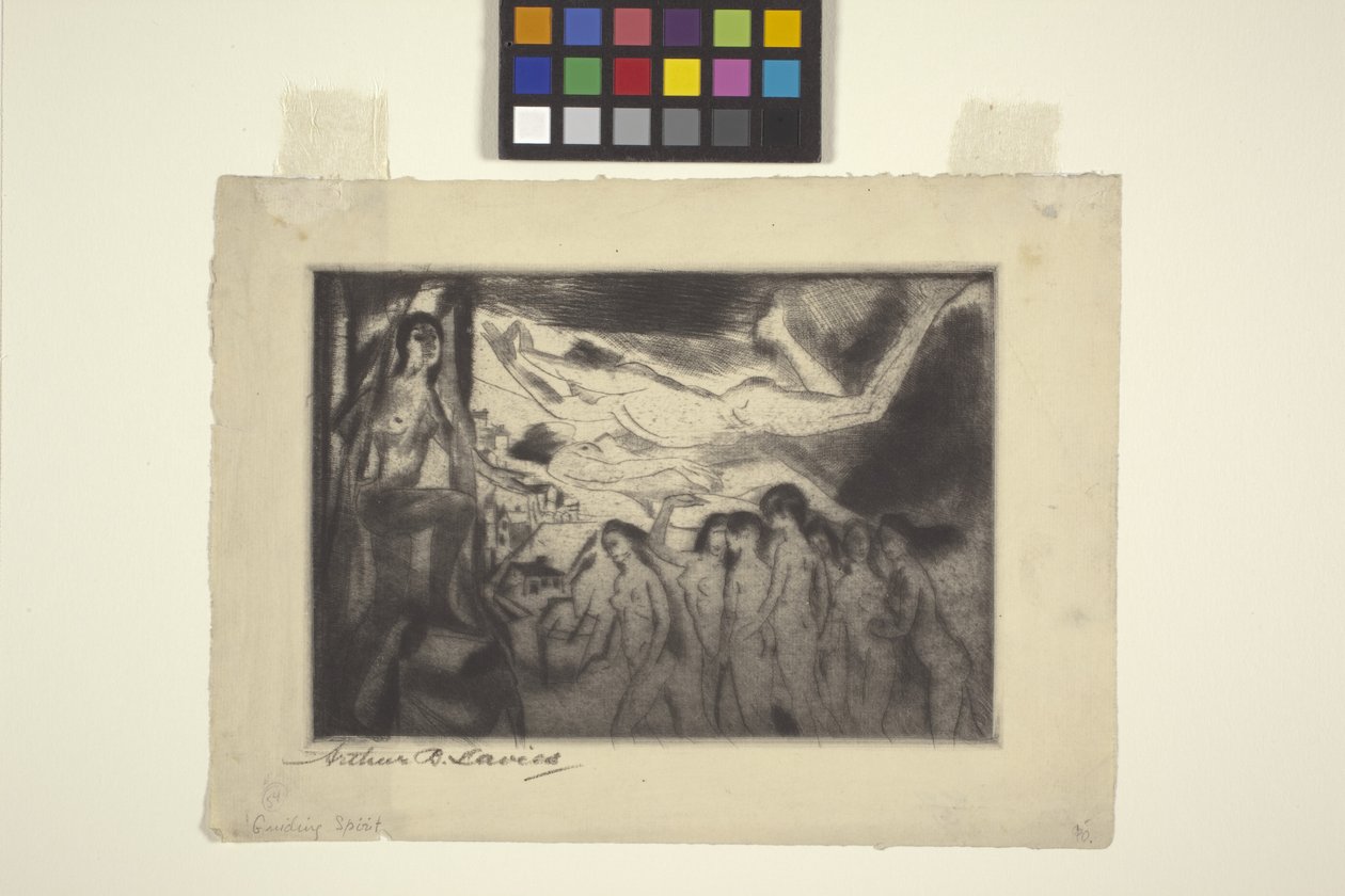 Guiding Spirit (grabado y ruleta) de Arthur Bowen Davies