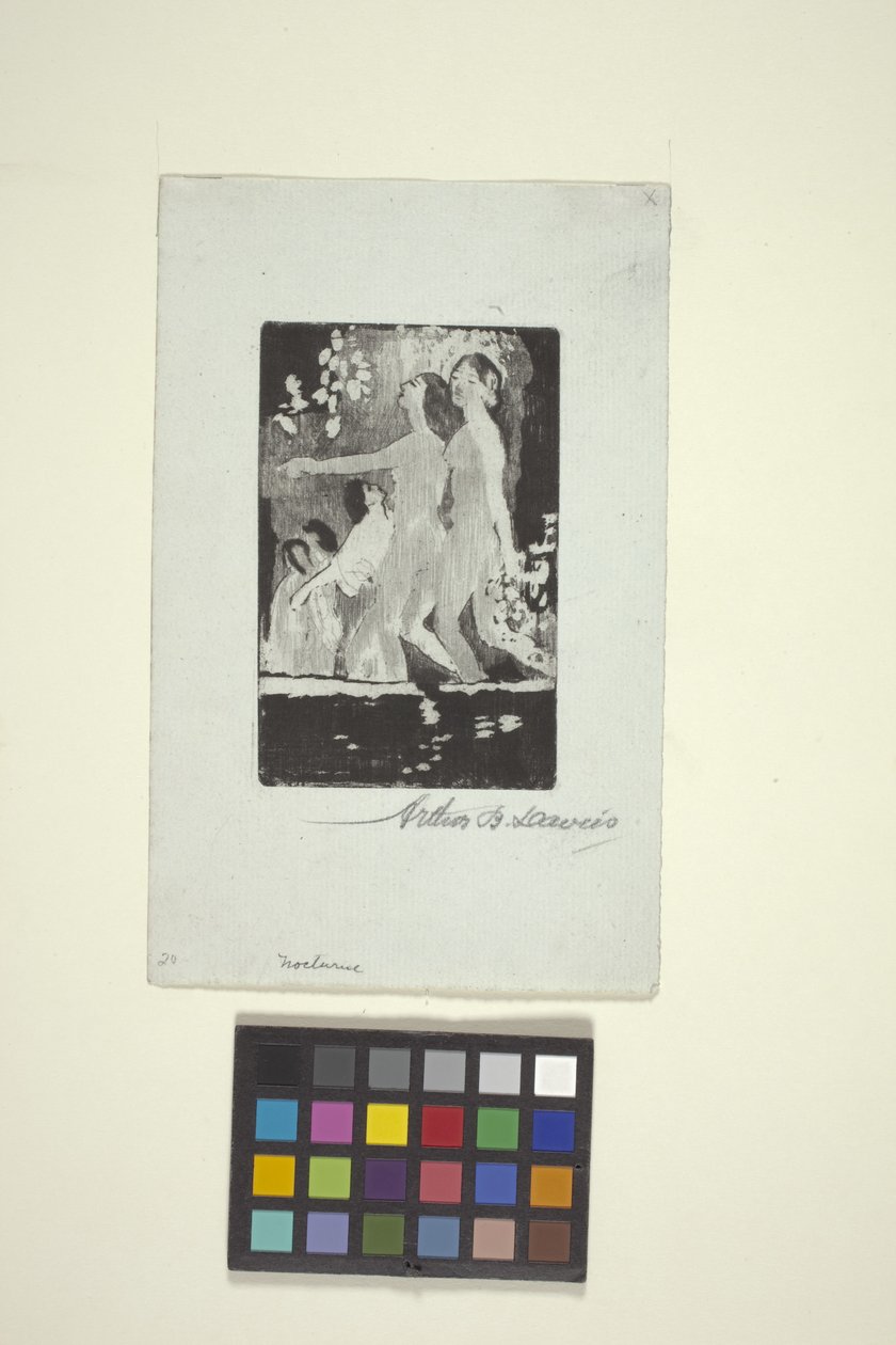 Nocturno (grabado) de Arthur Bowen Davies